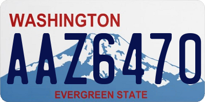 WA license plate AAZ6470