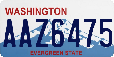WA license plate AAZ6475