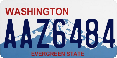 WA license plate AAZ6484