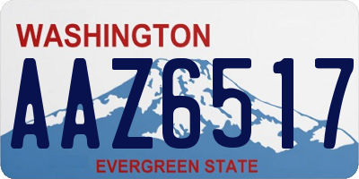 WA license plate AAZ6517