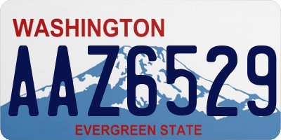 WA license plate AAZ6529