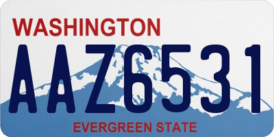 WA license plate AAZ6531