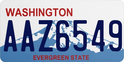 WA license plate AAZ6549
