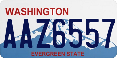 WA license plate AAZ6557