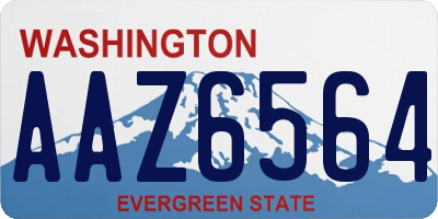 WA license plate AAZ6564
