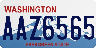 WA license plate AAZ6565