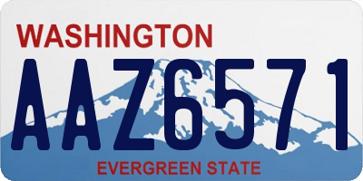 WA license plate AAZ6571