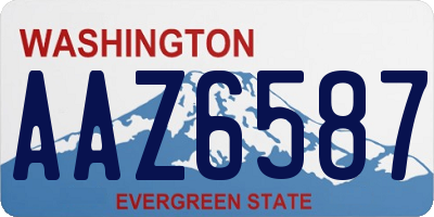 WA license plate AAZ6587