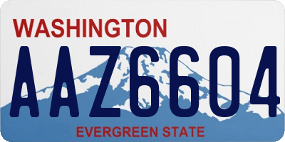 WA license plate AAZ6604