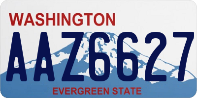 WA license plate AAZ6627