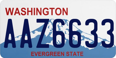 WA license plate AAZ6633