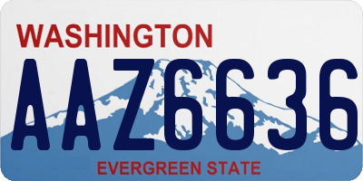 WA license plate AAZ6636
