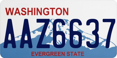 WA license plate AAZ6637
