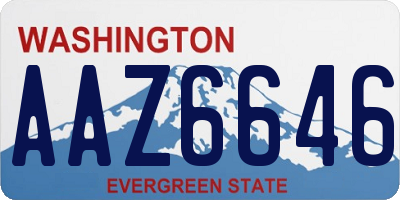 WA license plate AAZ6646