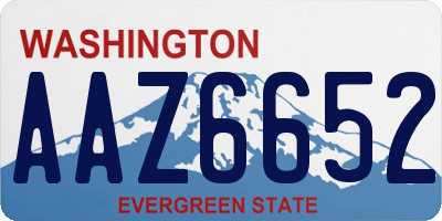 WA license plate AAZ6652