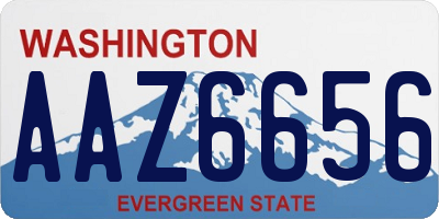 WA license plate AAZ6656