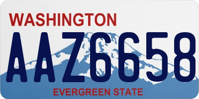 WA license plate AAZ6658