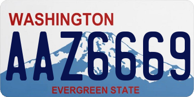 WA license plate AAZ6669