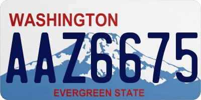 WA license plate AAZ6675
