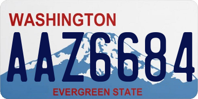WA license plate AAZ6684
