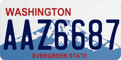 WA license plate AAZ6687