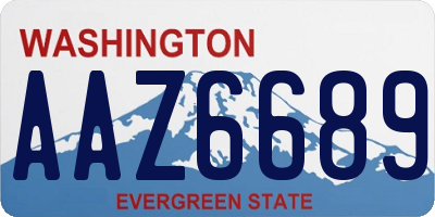 WA license plate AAZ6689