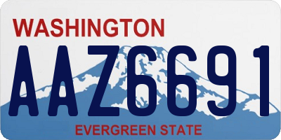 WA license plate AAZ6691