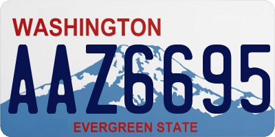 WA license plate AAZ6695