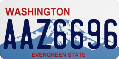 WA license plate AAZ6696