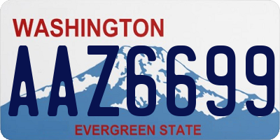 WA license plate AAZ6699