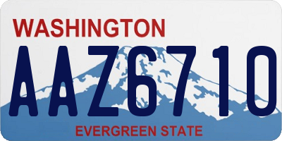 WA license plate AAZ6710