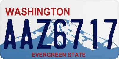 WA license plate AAZ6717