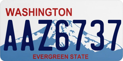 WA license plate AAZ6737