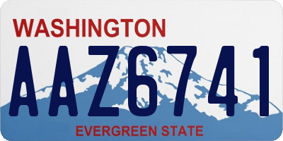 WA license plate AAZ6741