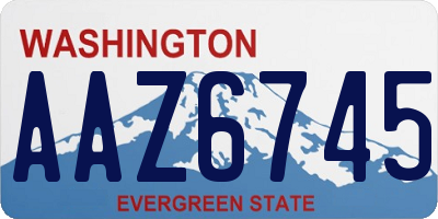 WA license plate AAZ6745