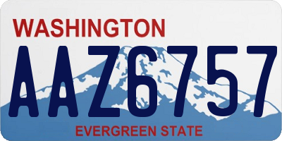 WA license plate AAZ6757