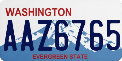 WA license plate AAZ6765