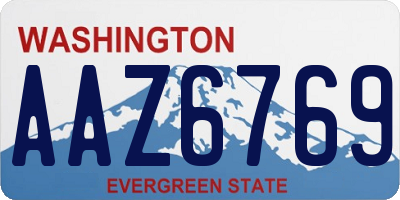 WA license plate AAZ6769