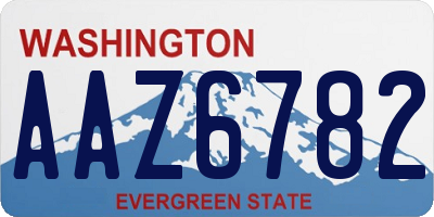 WA license plate AAZ6782