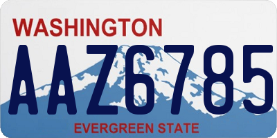 WA license plate AAZ6785
