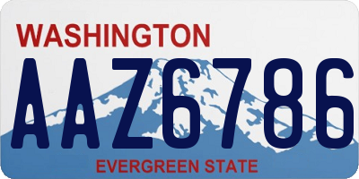 WA license plate AAZ6786