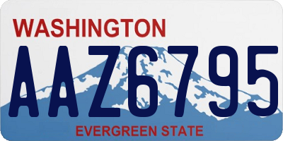 WA license plate AAZ6795