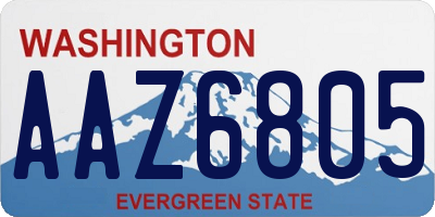 WA license plate AAZ6805