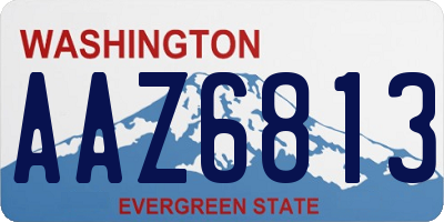WA license plate AAZ6813