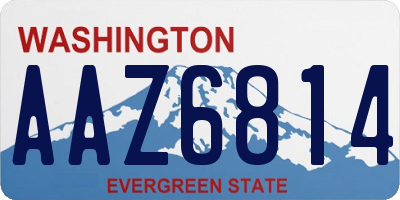 WA license plate AAZ6814