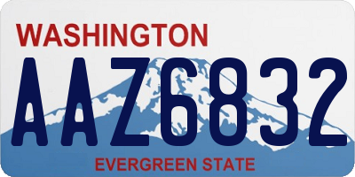 WA license plate AAZ6832