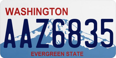 WA license plate AAZ6835