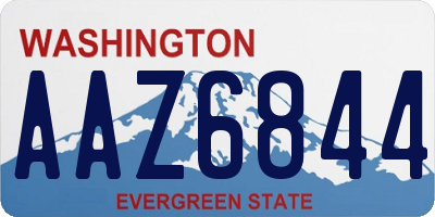 WA license plate AAZ6844