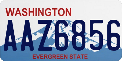 WA license plate AAZ6856