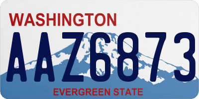 WA license plate AAZ6873